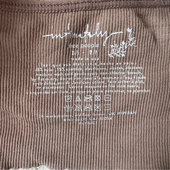 NWT FREE PEOPLE Intimately Candy Seamless Longline Bralette Sand XS/S - Picture 6 of 8